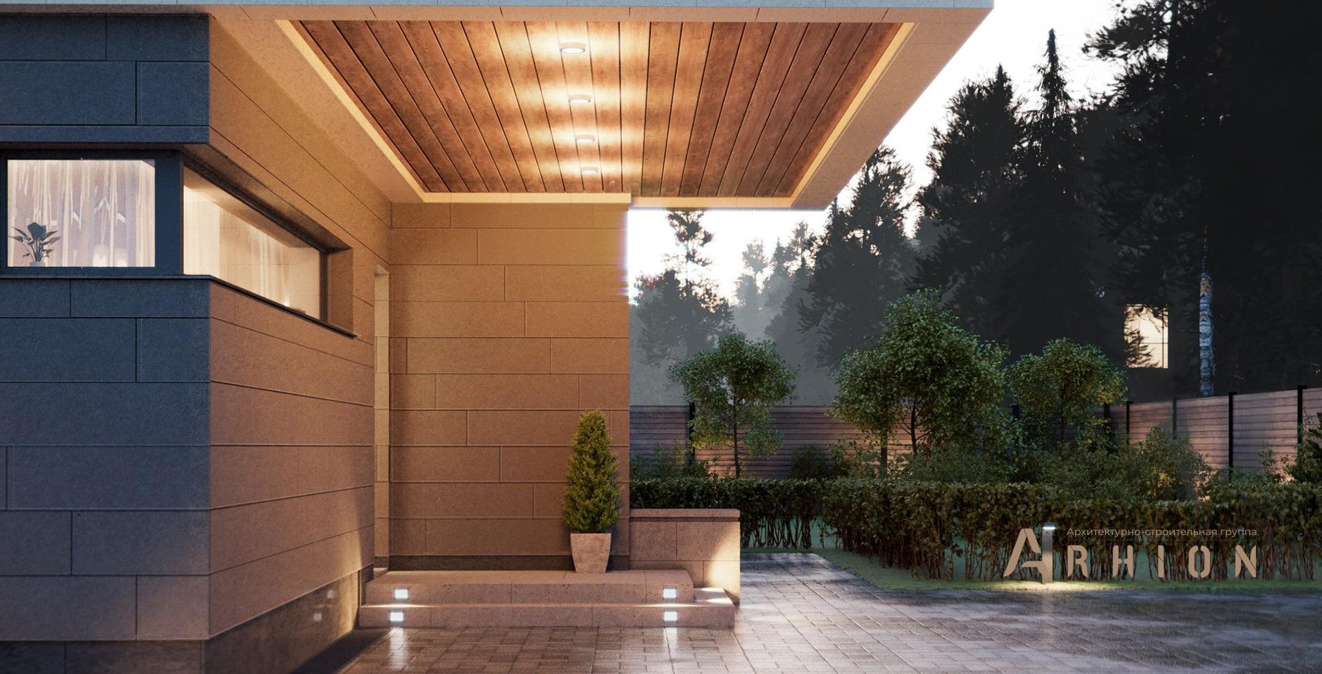 4. Проект двухэтажного дома в стиле минимализм с плоской кровлей , m-280, площадью - 295 кв c терассой, балконом, вторым светом